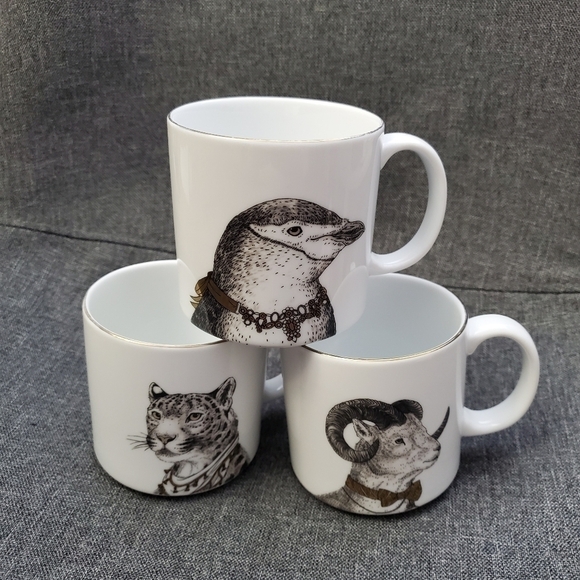 West Elm Gilded Dapper Animal Mug